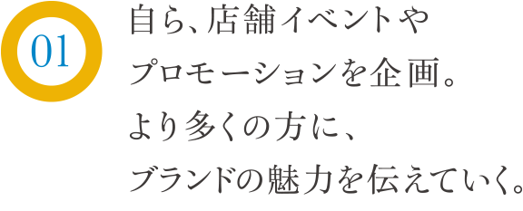 シミの部位に合わせて、製品をご提案。お悩みを解決し、心までも明るく変えていく。